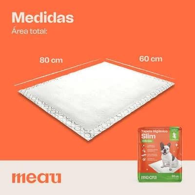 Tapete Higiênico Meau Cheirinho Cítrico Slim para Cães
