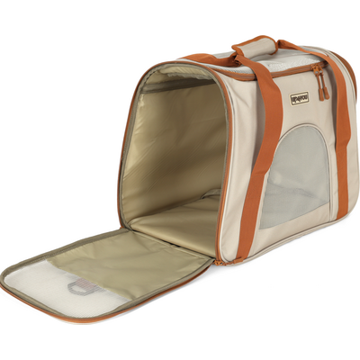 Bolsa de Transporte Média Up4you Plush Bege para Cães e Gatos