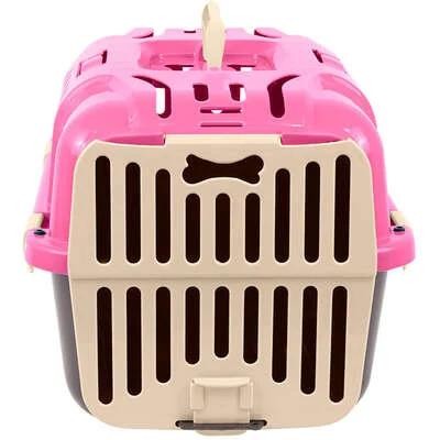 Caixa de Transporte Joy Furacão Pet Rosa para Cães e Gatos