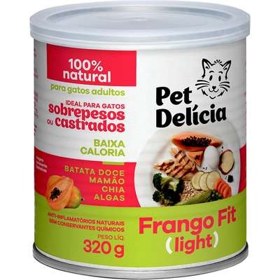 Ração Úmida Pet Delícia Natural Frango Fit Light para Gatos