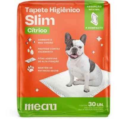 Tapete Higiênico Meau Cheirinho Cítrico Slim para Cães